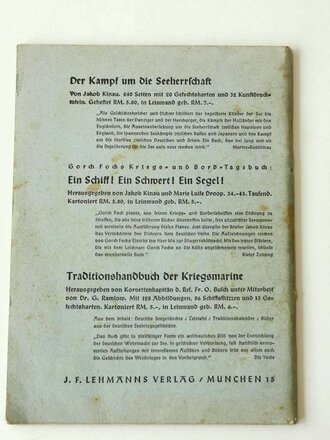 "Die Deutsche Kriegsflotte" - Paul Reibisch, datiert 1941, 79 Seiten, A5