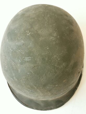 U.S. WWII front seam steel helmet shell, overpainted