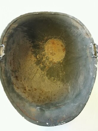 U.S. WWII front seam steel helmet shell, overpainted