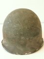 U.S. WWII front seam steel helmet shell, overpainted