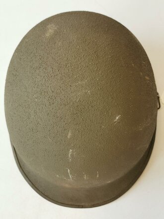 U.S. WWII front seam steel helmet shell, overpainted