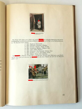 Sammelbilderalbum " Kampf ums Dritte Reich" 1 Bild fehlt, einige haben sich gelöst und liegen lose bei