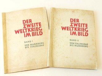 Sammelbilderalbum "Der zweite Weltkrieg im Bild" Band I und II, je komplett