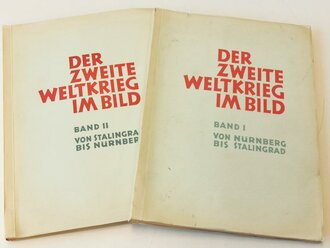 Sammelbilderalbum "Der zweite Weltkrieg im Bild" Band I und II, je komplett