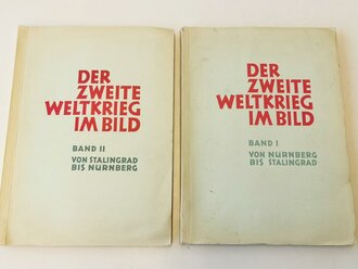 Sammelbilderalbum "Der zweite Weltkrieg im Bild" Band I und II, je komplett