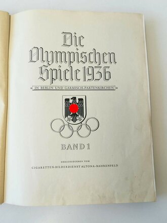 Sammelbilderalbum "Olympia 1936" - Band 1 Die Olympischen Winterspiele Vorschau auf Berlin, 129 Seiten, komplett