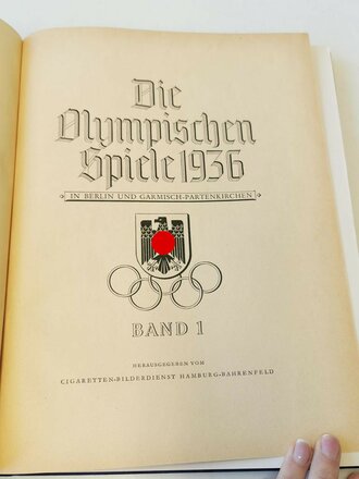 Sammelbilderalbum "Olympia 1936" - Band 1 Die Olympischen Winterspiele Vorschau auf Berlin, 129 Seiten, ohne Sammelbilder