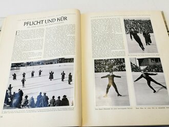 Sammelbilderalbum "Olympia 1936" - Band 1 Die Olympischen Winterspiele Vorschau auf Berlin, 129 Seiten, komplett, im Schutzumschlag