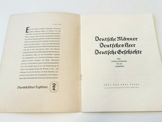 Sammelbilderalbum "Deutsche Männer Deutsches Heer Deutsche Geschichte" Vom Großen Kurfüsten bis zur Gegenwart.  die Bilder zum Teil eingeklebt
