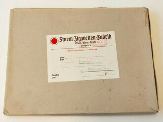 Versandkarton der "Sturm Zigaretten Fabrik" für ein Sammelbilderalbum