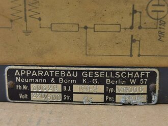 Hochspannungs Prüfgerät für 500V datiert 1942. Originallack, Funktion  nicht geprüft