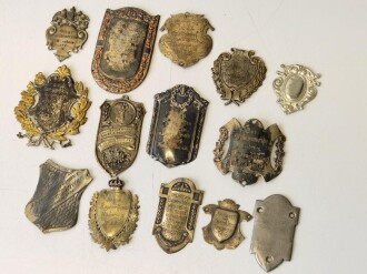 14 Fahnennägel diverser " Bayern Vereine" datiert 1906-1929