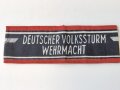 Armbinde" Deutscher Volkssturm Wehrmacht", sehr guter Zustand
