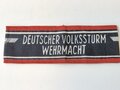 Armbinde" Deutscher Volkssturm Wehrmacht", sehr guter Zustand