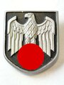 Afrikakorps, Adlerschild für den Tropenhelm des Heeres in sehr gutem Zustand aus Leichtmetall