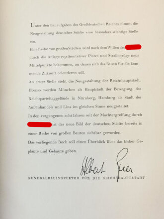 "Neue deutsche Baukunst" Albert Speer, Geburtstagsgeschenk an einen Stabsveterinär 1943.