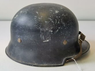 Feuerwehr III.Reich, Leichtmetallhelm, Originallack, ungereinigtes Stück