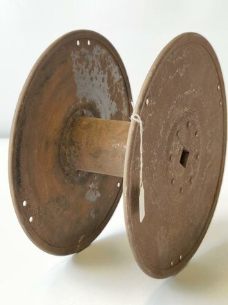 U.S. most likely WWII, small cable reel. Uncleaned,...