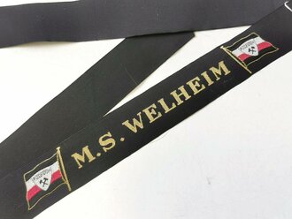 Mützenband  Handelsschiff " M.S. Welheim"...