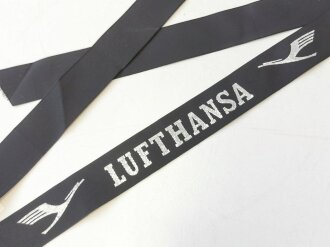 Mützenband " Lufthansa" Alter unbekannt, Gesamtlänge 115cm