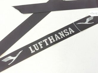 Mützenband " Lufthansa" Alter unbekannt, Gesamtlänge 115cm