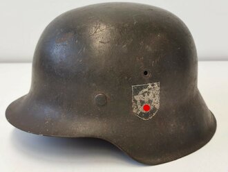 Polizei III.Reich, Stahlhelm Modell 1940 mit beiden...