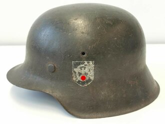 Polizei III.Reich, Stahlhelm Modell 1940 mit beiden...