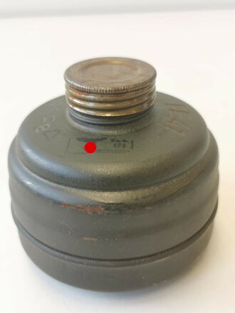 Gasmaskenfilter Filtereinsatz 41 der Wehrmacht datiert 1942, sehr guter Zustand