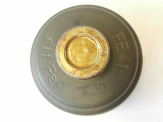 Gasmaskenfilter Filtereinsatz 41 der Wehrmacht datiert 1942, sehr guter Zustand