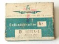 Luftwaffe Selbstschalter zur Sicherung der elektrischen Bordanlage gegen Überlastung und Kurzschluß. FL E 5000 01, ungebrauchtes Stück in der originalen Verpackung