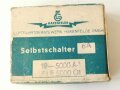 Luftwaffe Selbstschalter zur Sicherung der elektrischen Bordanlage gegen Überlastung und Kurzschluß. FL E 5000 01, ungebrauchtes Stück in der originalen Verpackung