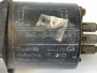 Luftwaffe elektr. Stellungsanzeiger für Trimmung Fl 22855, Funktion nicht geprüft, spätes Gerät