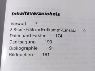 "Die 8,8 Flak im Erdkampf Einsatz", 191 Seiten, gebraucht, über DIN A5