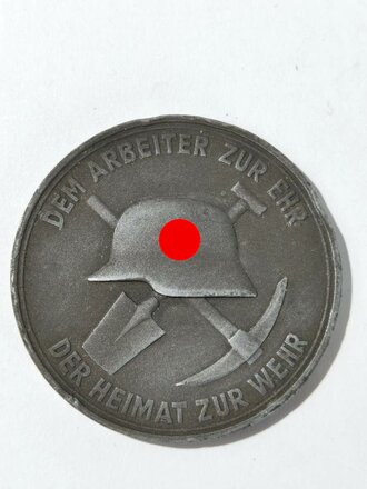 Westwall, nicht tragbare Medaille der Firma Holzmann Freiburg 1938, Durchmesser 36mm