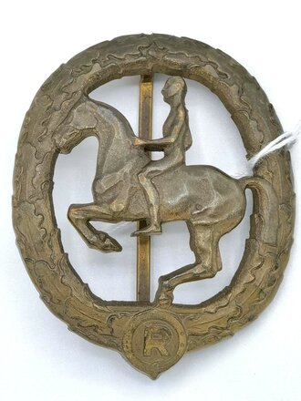 Deutsches Reiterabzeichen in bronze, Hersteller Lauer Nürnberg