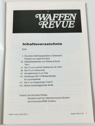 Waffen Revue Nr. 120, Die ersten Mehrladepistolen in...