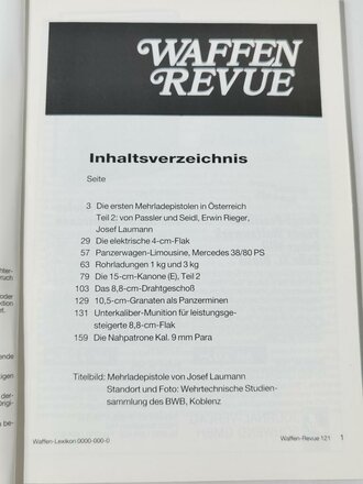 Waffen Revue Nr. 121, Die ersten Mehrladepistolen in...