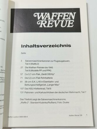 Waffen Revue Nr. 109, Salvenmaschinenkanone "Waffe...