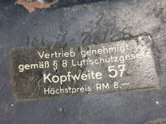 Stahlhelmglocke Luftschutz, ungereinigtes Stück