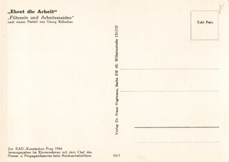 Künstler Ansichtskarte " Führerin und Arbeitsmaiden" Weiblicher Reichsarbeitsdienst