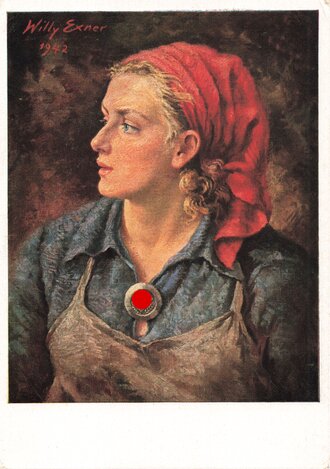 Ansichtskarte  Weiblicher Reichsarbeitsdienst " Nach eienm Originalgemälde von Willy Exner"
