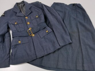 Great Britain WWII, Womens Auxiliary Air Force WAAF skirt and tunic. 1941/1942 dated, good condition