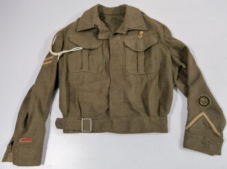 Great Britain WWII, Womens Auxiliary Territorial Service uniform. Blouse dated 1943, Skirt dated 1940. Shirt and hat not dated. All used but good condition