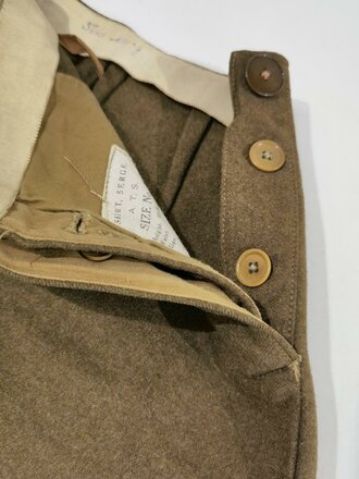 Great Britain WWII, Womens Auxiliary Territorial Service uniform. Blouse dated 1943, Skirt dated 1940. Shirt and hat not dated. All used but good condition