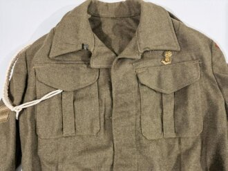 Great Britain WWII, Womens Auxiliary Territorial Service uniform. Blouse dated 1943, Skirt dated 1940. Shirt and hat not dated. All used but good condition