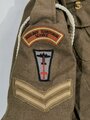 Great Britain WWII, Womens Auxiliary Territorial Service uniform. Blouse dated 1943, Skirt dated 1940. Shirt and hat not dated. All used but good condition