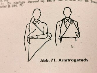 Amtliches Unterrichtsbuch über erste Hilfe von 1944, Einband löst sich, sonst gut und komplett