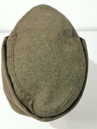 Reichsarbeitsdienst Feldmütze für Mannschaften. Leicht getragenes Stück, das Abzeichen von Hand vernäht, Kopfgrösse 58