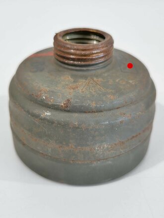 Filtereinsatz , Gasmaskenfilter datiert 1943, Hersteller Auer, ungereinigtes Stück