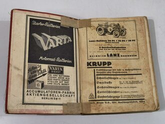 Handbuch für Kraftfahrer, datiert 1933, 405 Seiten, gebraucht